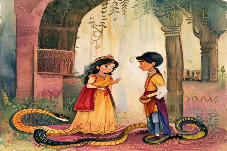 The Princess Who Listened at the Right Moment There was once a prince named Vikram who carried a secret illness that no healer in the kingdom could cure.  Weary of palace life and the endless trail of failed remedies, he